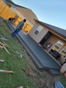 Front corridor concrete